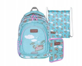 Hlavový viackomorový školský batoh Shades of purple, Shades of blue, Multicolor 20 l